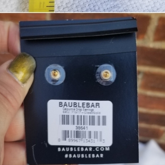 Bauble Bar Rhinestone Cascade Earrings NWT - Picture 5 of 5